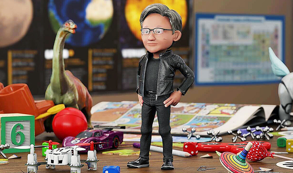 Nvidias vd Jensen Huang som en avatar i filmen ToyStory
