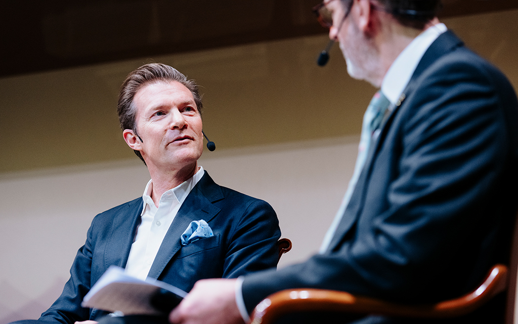 Johan Norberg på scen